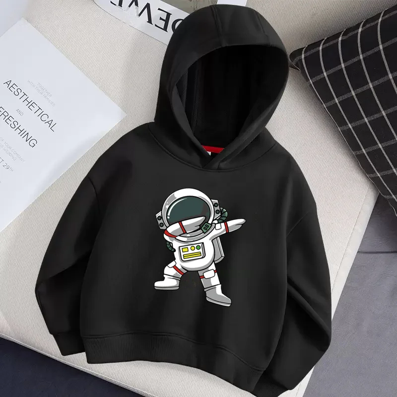 Aimi Lakana Children Winter Sweater Boys Astronaut Hoodie Jogging Cotton Coat Casual Pullover 3-14T