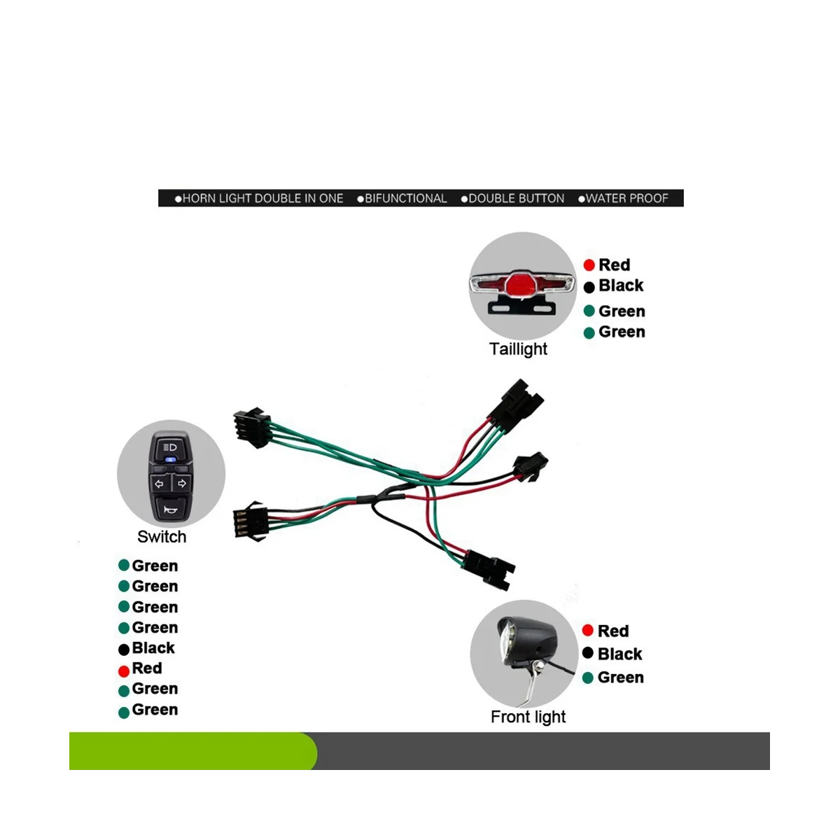 

36V 48V 250W 350W E-Bike 17A Sine Wave Brushless Controller with KT M3 Display E-Bike Light Kit