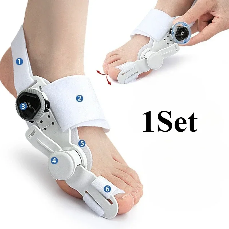 

1/2PCS Correcteur d'oignon unisexe, 1 pièce, attelles d'hallux Valgus, séparateur d'orteils rotatif, lisseur réglable
