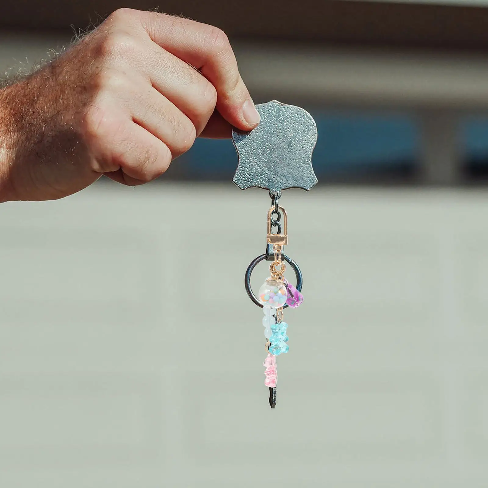 2 Pcs Backpack Charms for Bag Key Decoration Car Pendant Bear Rings Accessories Keychain Keychains