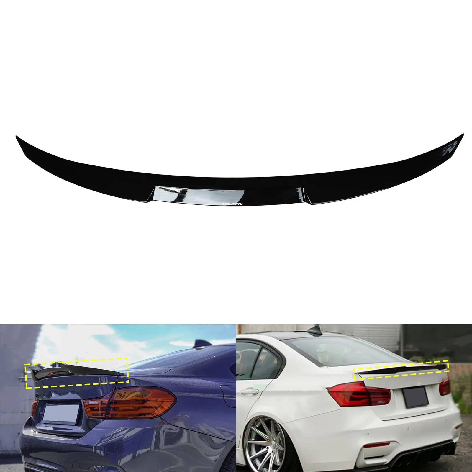 

For BMW 5 Series E60 2003-2010 Gloss Black Rear Boot Trunk Spoiler Lip M4 Style