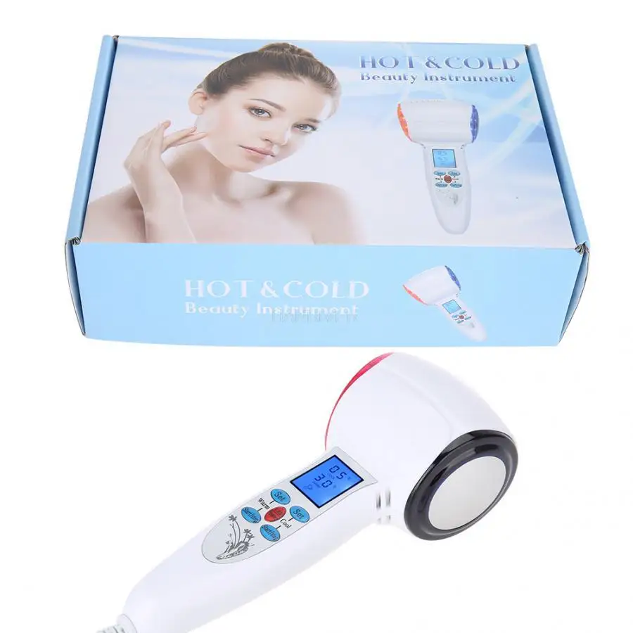 Hot Cold Hammer Cryotherapy Nutrition Lead-in Beauty Device Skin Lifting Tighten Rejuvenation Anti-aging Machine Face Massager