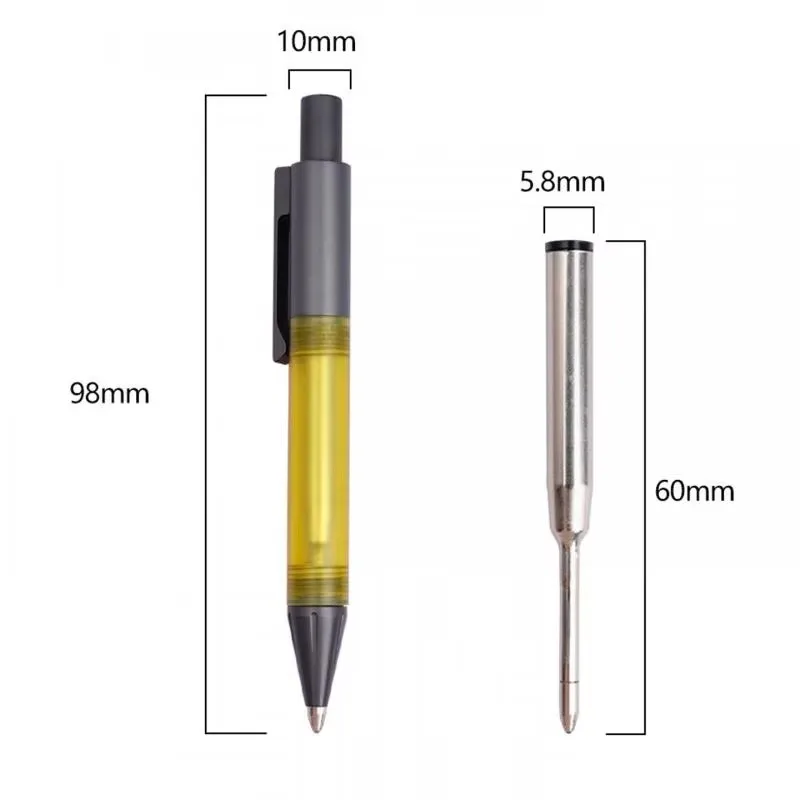 1 pc Mini Titanium EDC Pocket Pen PEI  easy to carry and press-to-write pen