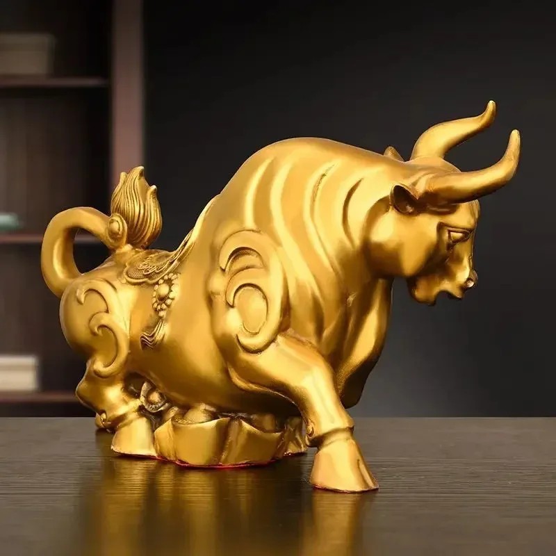 Feng Shui Copper Cow Ornament, - Home Office Marketing avaliação e preço