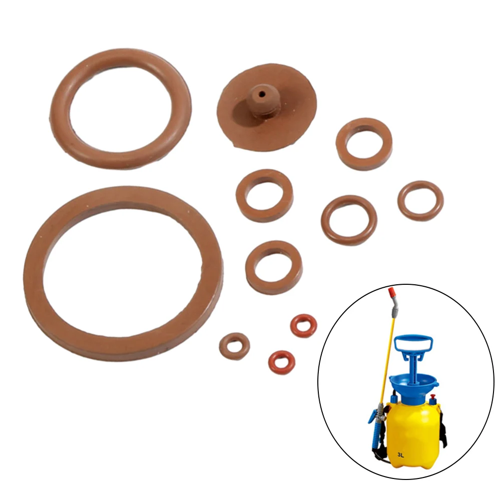 

10pc Set of Sealing Rings for Garden Sprayers Made of Rubber Suitable for 3/5/8L Sprayers Reusable and Efficient