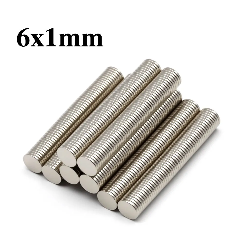 

6x1mm Super Powerful Round Magnet Neodymium Magnet NdfeB N35 Strong Permanent Magnetic imanes Refrigerator Magnet
