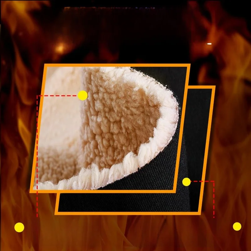 هودي من صوف الحملان للرجال، سترة سميكة من الصوف بياقة مستديرة، متعددة الاستخدامات وعصرية للمراهقين، دافئة للشتاء #2