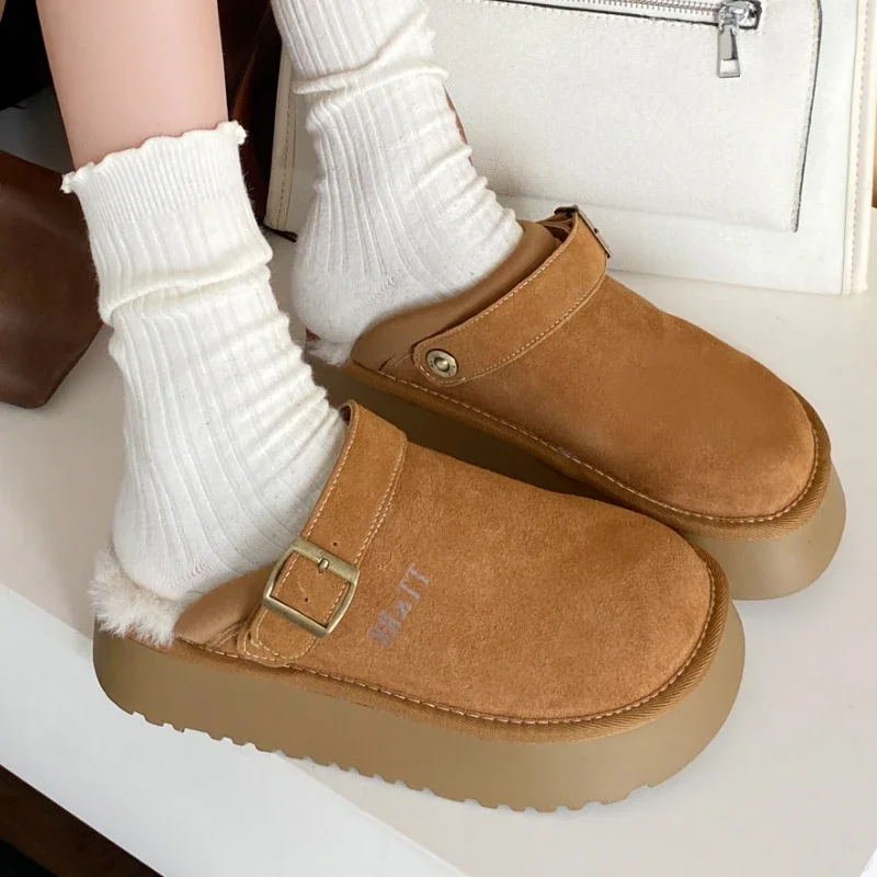 Winter New Fashion Cute Sweet Round Toe Designer Women Thick Sole Boots 2024 Outdoor Casual Simple Women Fashion Boots