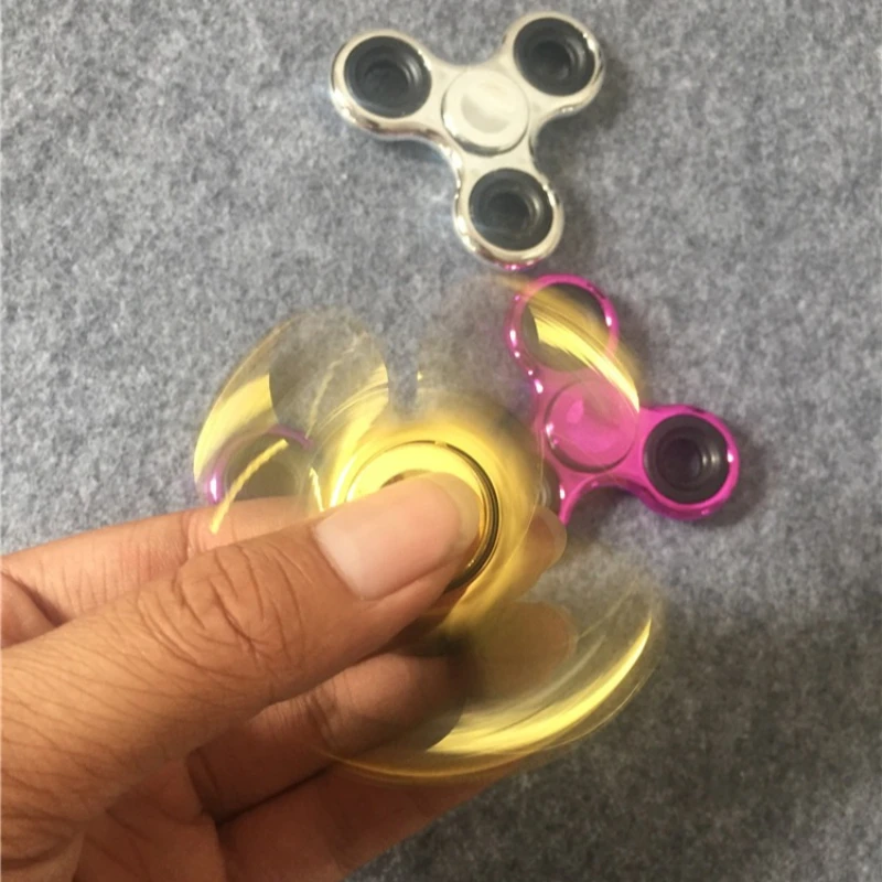 الملونة تململ سبينر البرسيم للتوحد ADHD مكافحة الإجهاد ABS مع الحديد ثلاثي سبينر عالية الجودة إصبع الإبداع ألعاب جنسية #6