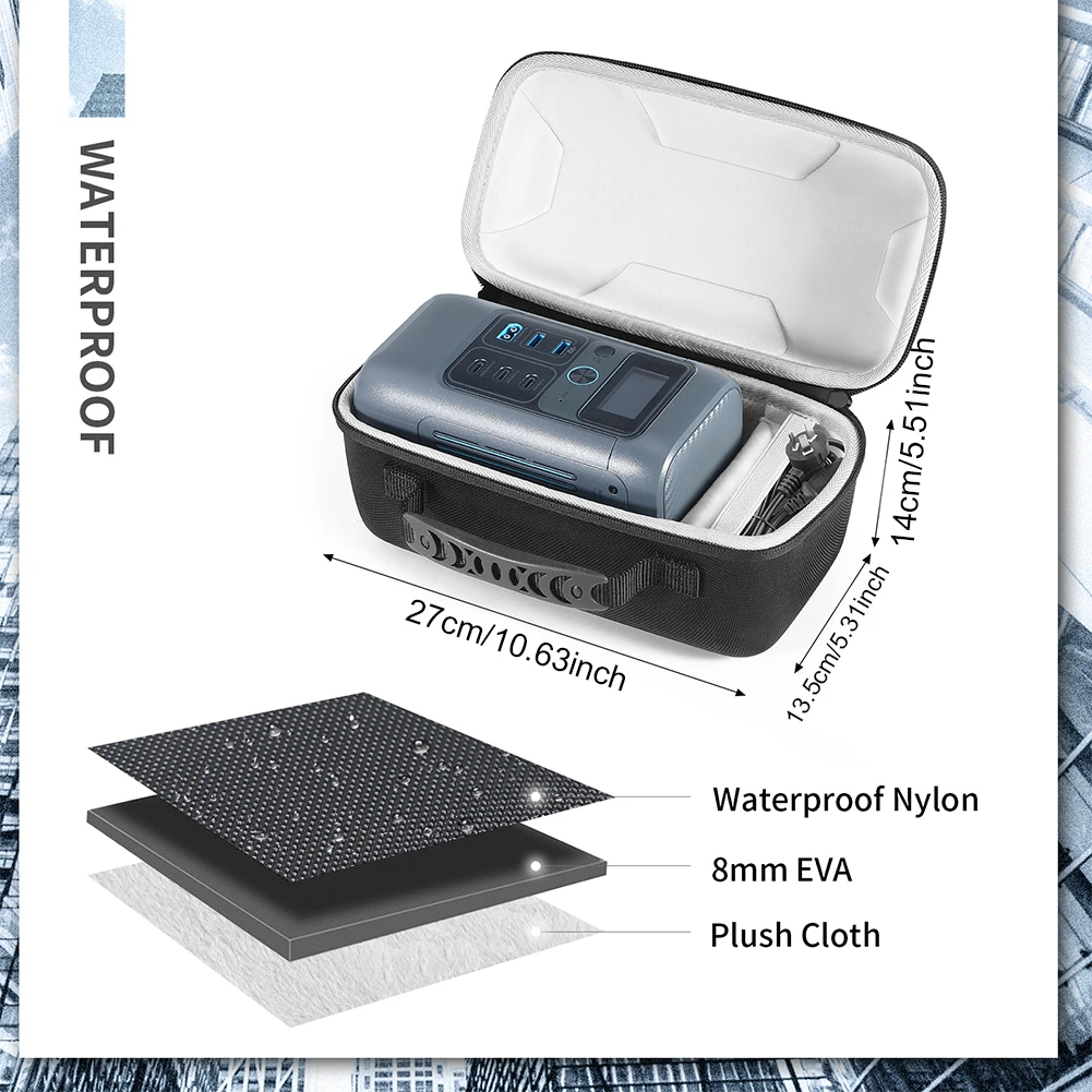 حقيبة حمل لـ Anker SOLIX C200 DC محطة طاقة محمولة واقية للسفر حقيبة تخزين للسفر حامل ملحقات