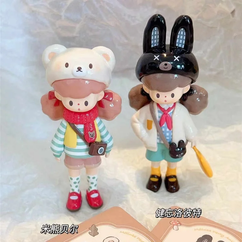 

Hot Selling Genuine Molinta Popcorn Sister Third Generation Animal Party Series Blind Box Handmade Toys Birthday Gift Ornament