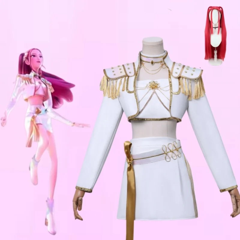 

Косплей Костюм Хэллоуин K-POP Охотники Ведьмы Руми Мира Зое Вечеринка Ролевая Игра Женский Групповой Костюм Парик Полный Комплект Рождество disfraz Аниме