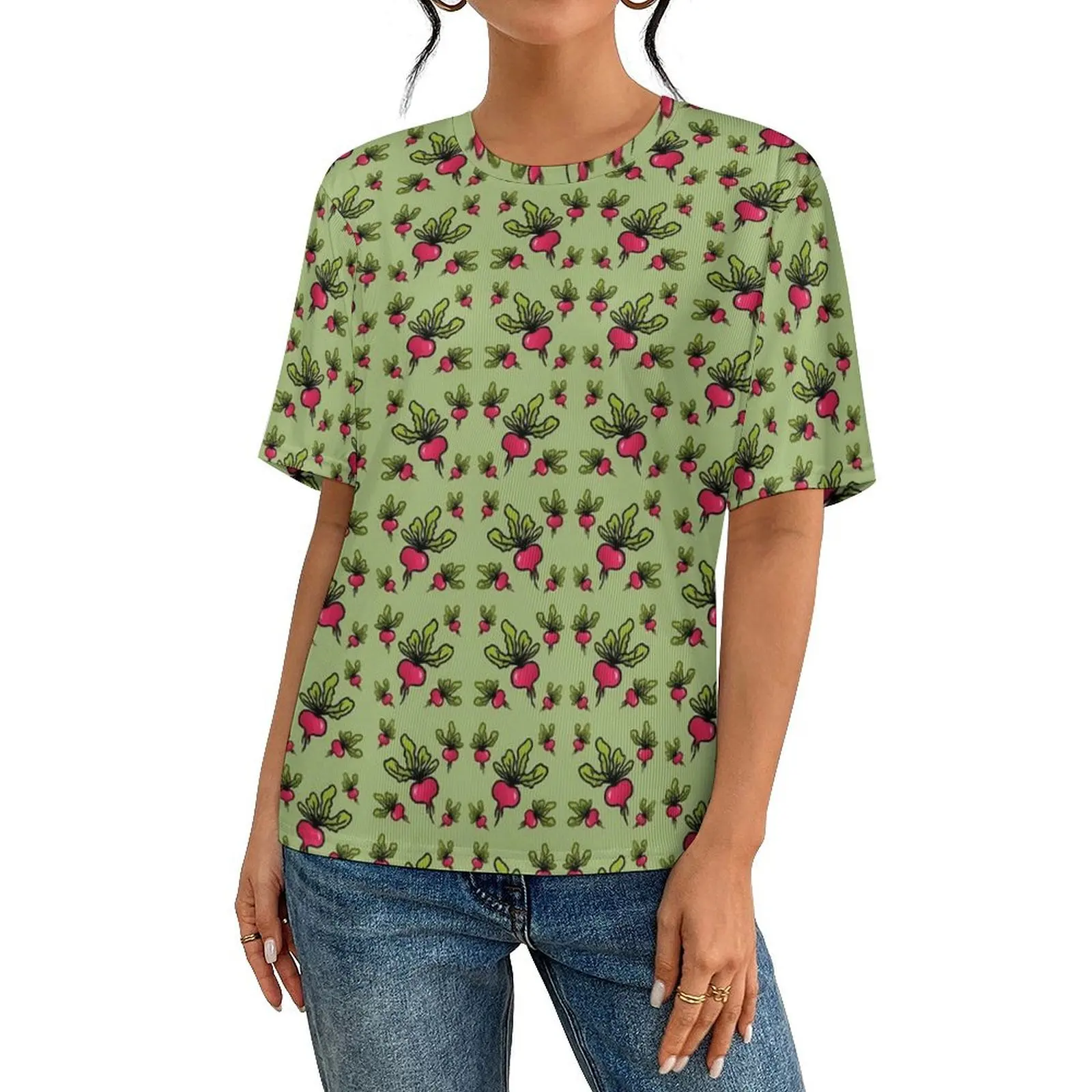 Radishes T-Shirt Cute Vegetable Vintage T-Shirts Men Casual Tshirt Summer Short Sleeve Printed Tops Plus Size 4XL 5XL