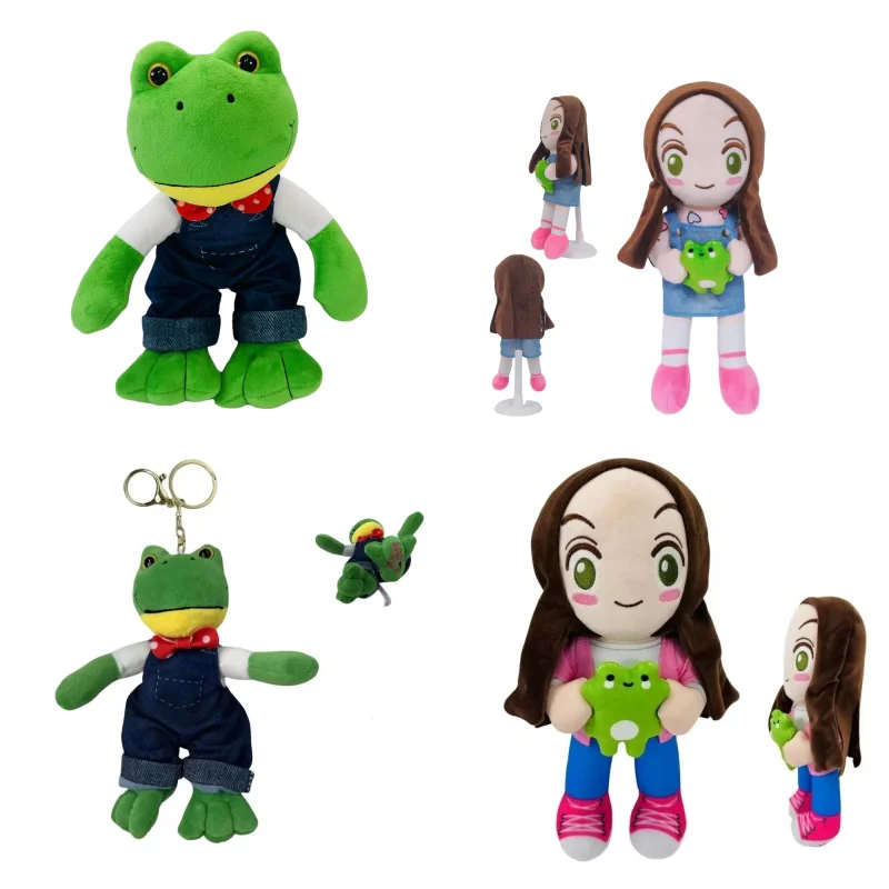25cm New Magic Expression Plush Doll Cartoon Girl  Stuffed Animal Doll Soft Long Leg Frog Gift