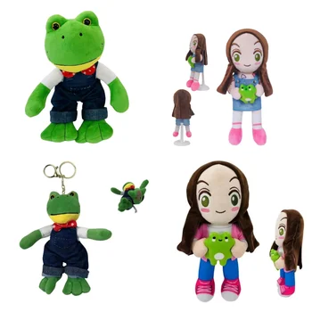 25cm New Magic Expression Plush Doll Cartoon Girl Stuffed Animal Doll Soft Long Leg Frog…