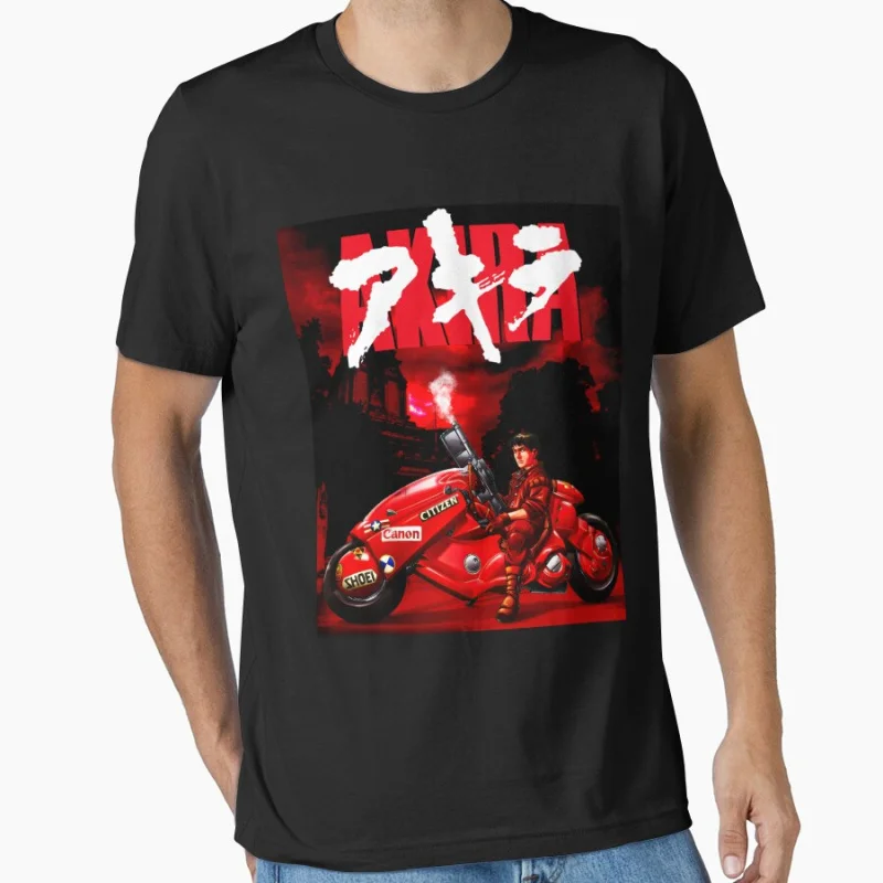 

80s Retro Anime Akira red japan manga printed Short-sleeve crewneck T-shirt for men Large size Adult S-6xl Tops