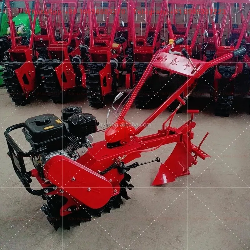 High quality power tiller price g-asoline engine power tiller d-iesel push chain crawler tiller