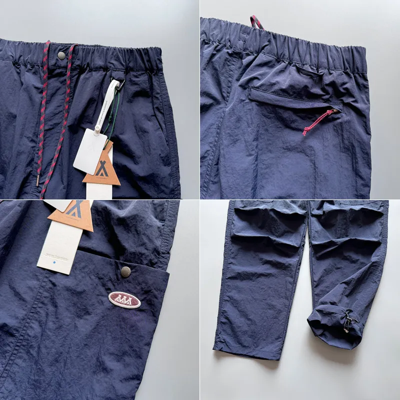 Soft and Comfortable Lightweight Quick-dry Straight Cargo Pants for Men Summer Outdoor Mountain-style Techwear Water-resistant