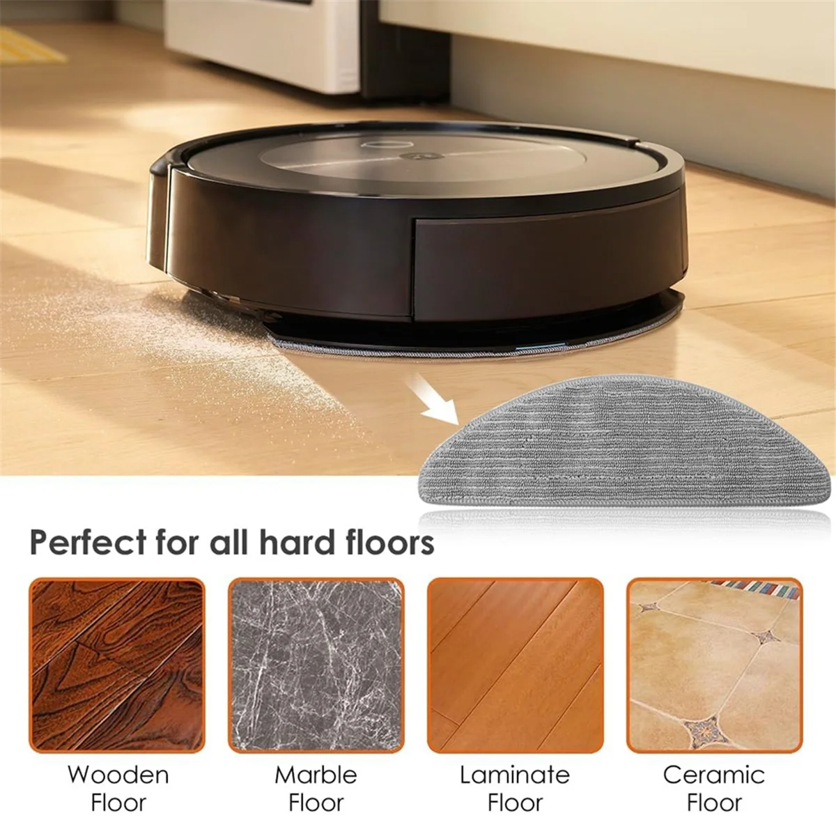 12 pacotes de panos de esfregão de substituição para peças sobressalentes de vácuo Combo I5, I5 +, J5, J5 +