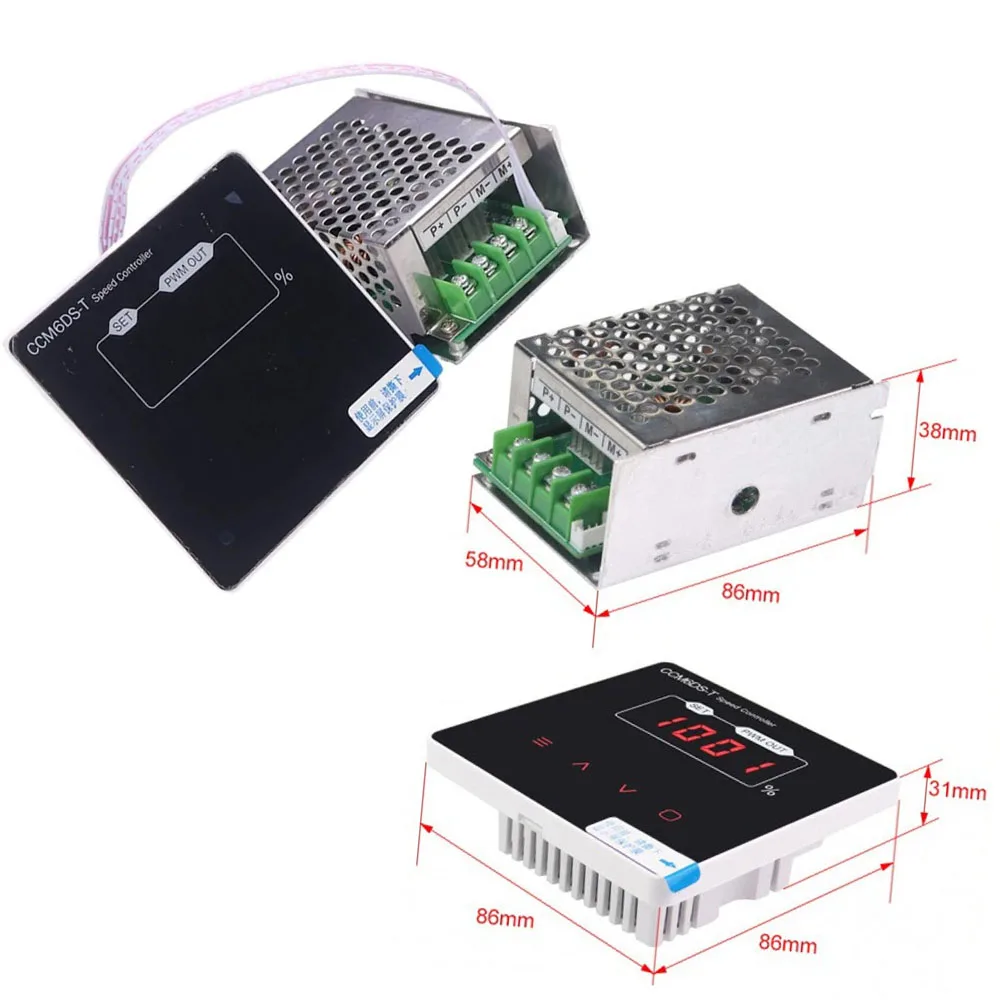 

Digital Display DC Fan Speed Controller Touch Screen Panel Adjustment Switch 5-24V 5A Fan Speed Regulator Switch Speed Governor