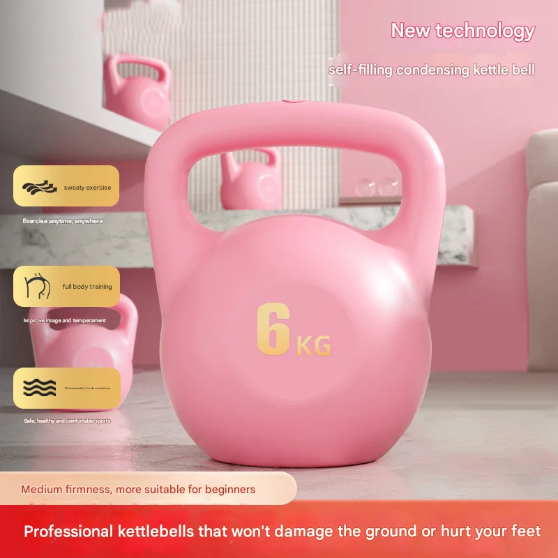 Kettlebell Fitness EquipmentUse Unisex Dumbbell Kettlebell PE Material Waterproof Hand Exercise Strength Training Powder Coating
