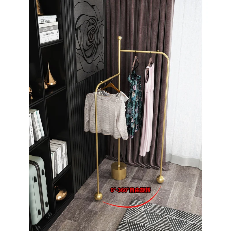 Custom. Denmark Modern Light Luxury Coat Rack Floor Bedroom Corner Cloth Rack Living Room Simple Rotating Hanger Household