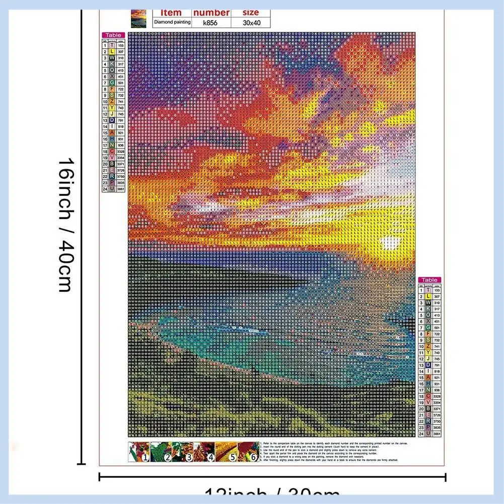 

AS63-6 упаковка красочный набор алмазной живописи на закате для взрослых 5D пейзаж полный алмаз DIY живопись горный хрусталь 30 х 40 см