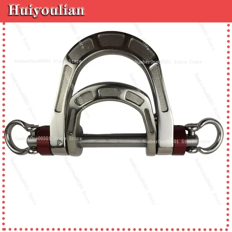 Double D Ring Connector for 5 Point Harness Large Small Loop Metal Shackle for Off Road Racing Seat Safety Equipment -LBW001