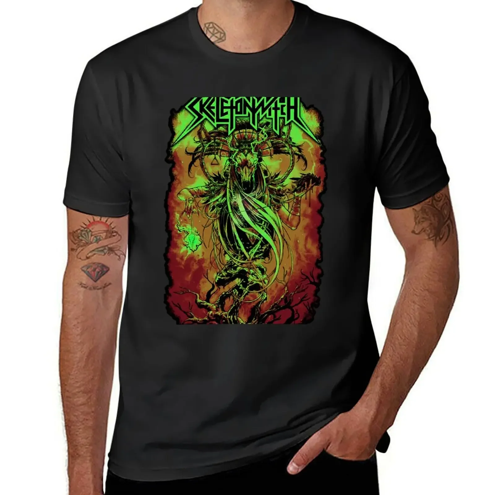 

Skeletonwitch, Logo, Forever Abomination. T-Shirt anime clothes sweat slim fit t shirts for men