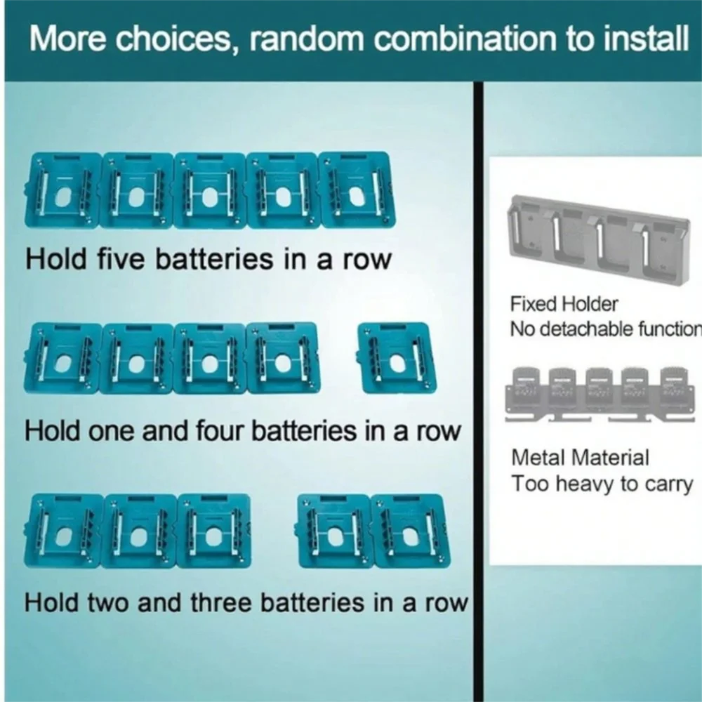 

Fixed Bracket Battery Holder Display Rack Installation Base Battery Storage Fixing Base Tool Bracket Dock Holder