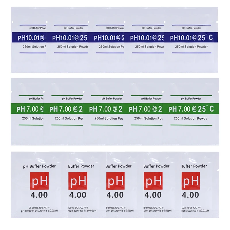 Customized and Freely  Combined pH Meter Calibration Buffer Powder ph4.00/4.01/6.86/7.00/9.18 /10.01 ORP Correction for Aquarium