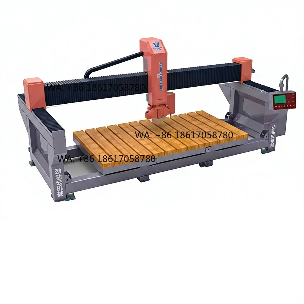 High Precision 4+1 Axis Granite Stone Cutting Machine with High Power Motor for Countertop