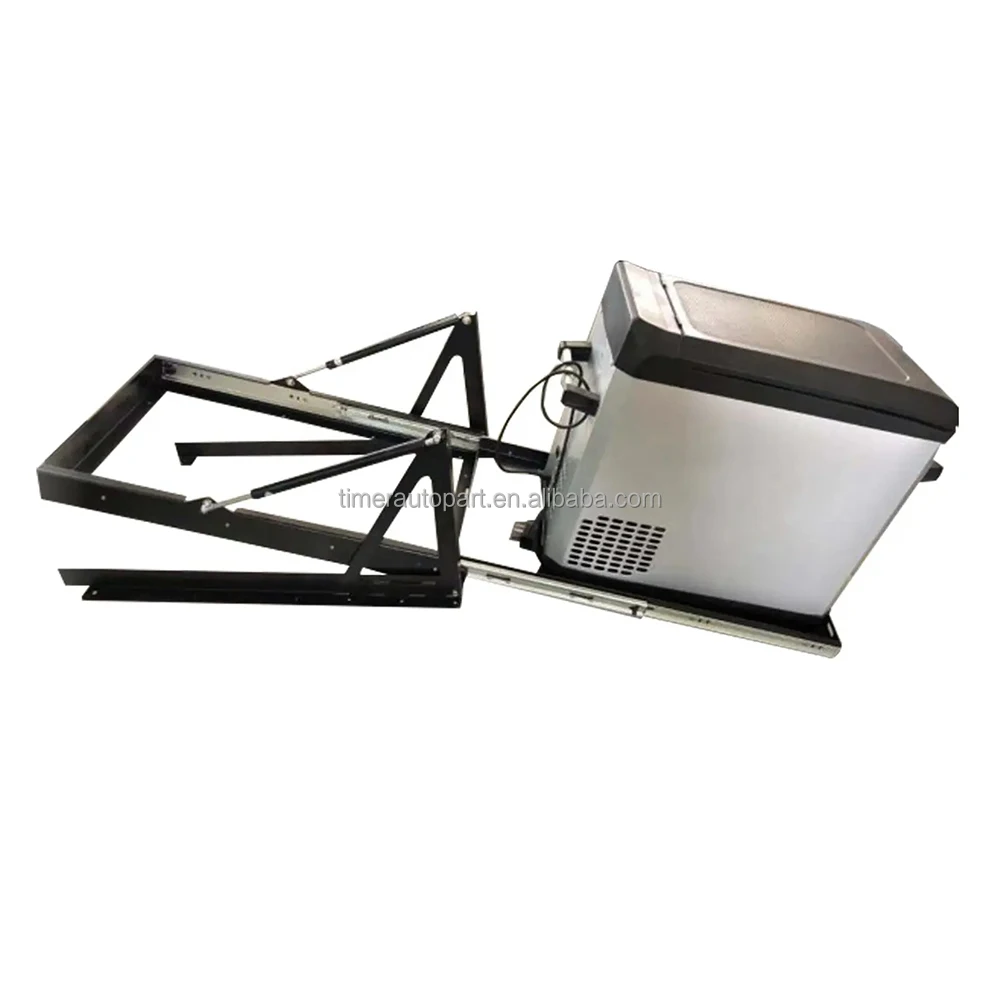 

60L Fridge Slide Kit 2025 Offroad Suv Pickups Slider Drop Down Steel Refrigerator Tilt Rear Cooler Box Tray For Outdoor Camping