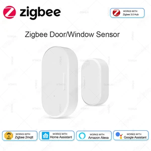 Zigbee Door Window Sensor Open Close Detector Smart Home Security Alarm Burglar Door Sensor Works With Alexa Home Assistant Z2M