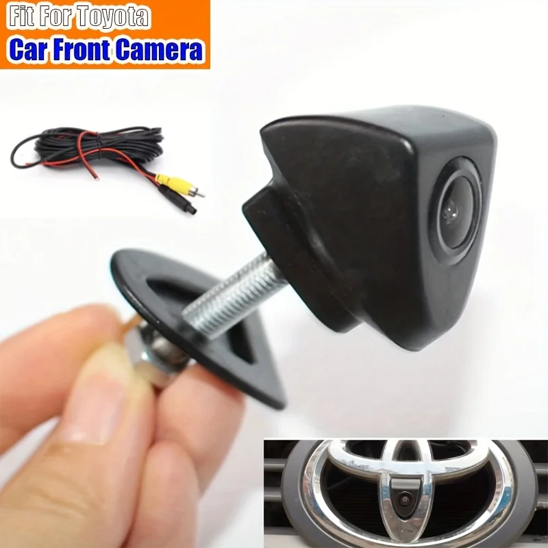Embedded Car Front View Camera, Fit for Hilux Vizi Reiz FJ Veranda Cruiser Corolla Wide Degree Logo Embedded for Toyota