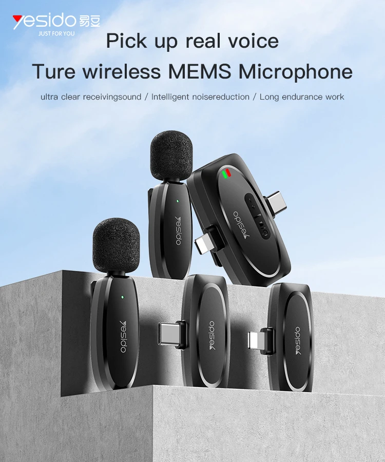 Yesido KR11/KR12/KR13/KR14/KR15 ميكروفون لاسلكي، من واحد إلى اثنين