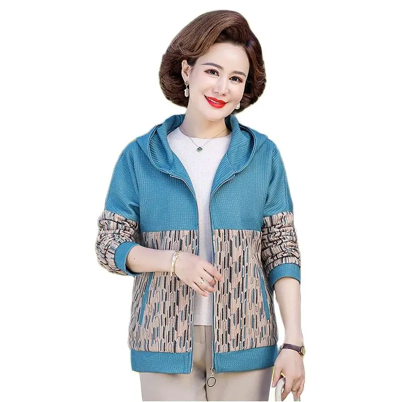 

Middleaged Mother Spring Coat 2023 New Large-size Coat MiddleAged And Elderly Fashion Spring And Autumn Temperament Windbreaker