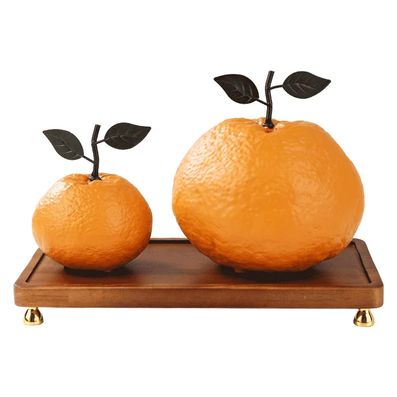 

Orange good luck ornament persimmon Ruyi high-end home living room housewarming new home decoration New Year's gifts