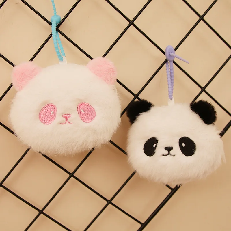 12 Uds. 40 Uds. Bolsa con cabeza de Panda gigante, juguete de peluche, monedero pequeño, colgante, baratija, muñeca, recuerdos de viaje