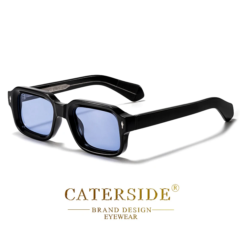 CATERSIDE Neue Retro-Sonnenbrille für Herren mit kleinem quadratischem, dickem Rahmen für Damen, Outdoor, Reisen, Strand, Dekoration, modische Brille, UV400 – Detail 15