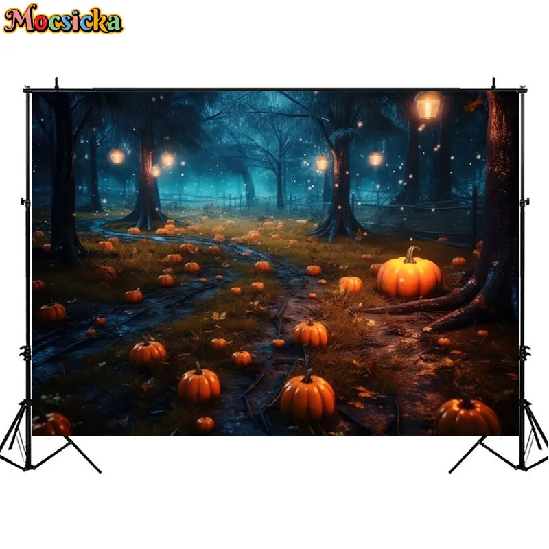 할로윈 배경 사진 소품, 가을 호박, 추수감사절 포토콜, 아이 생일 파티 장식 배너 배경 사진 스튜디오