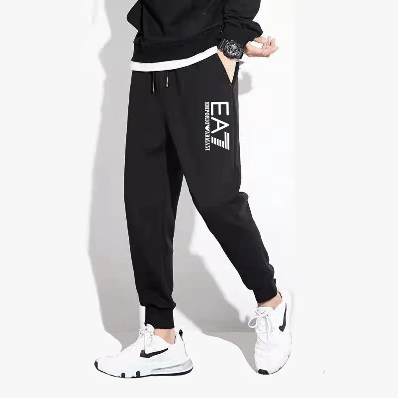 Slim-fit Casual Pants New Ea7 Sweatpants Sweatpants Gym Pants Pure Cotton Trousers Thermal Leggings The Same for Men and Women