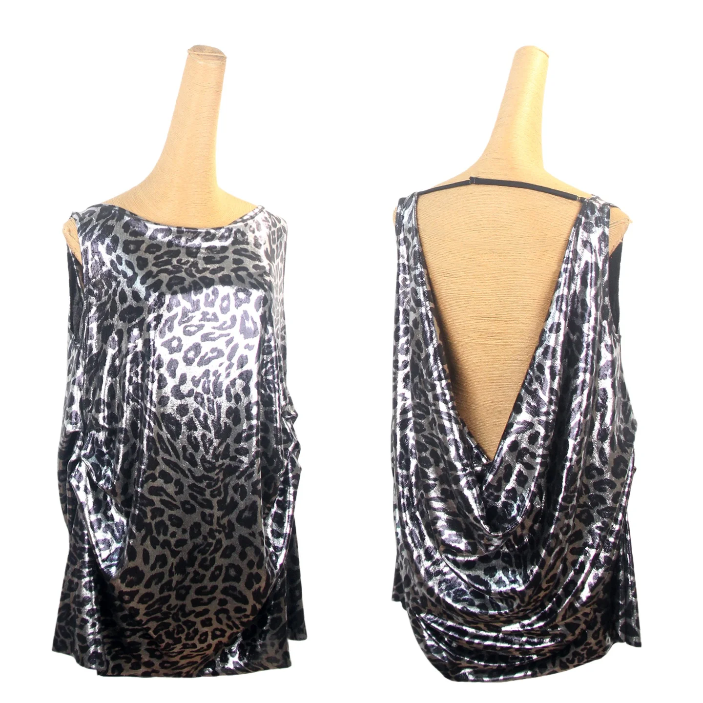 

Latin dance performance outfit high-end sexy backless leopard print dress+waist belt 2pcs tango chacha samba practice dress