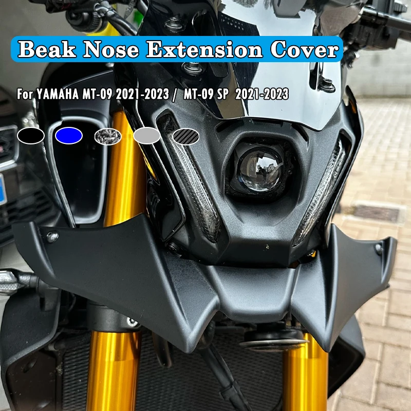 ABS Plastic Beak Nose Extension Cover Front Winglets Fairing Aerodynamic Wing Kit For YAMAHA MT-09 MT09 MT 09 SP 2021 2022 2023