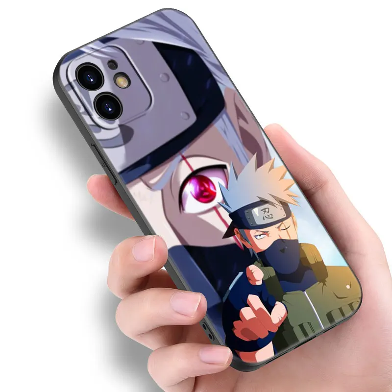 Anime Kakashi Hatake Uchiha Phone Case For Apple iPhone 14 13 12 Mini 11 Pro XR X XS MAX 6S 7 8 Plus SE 2020 2022 5S Black Cover