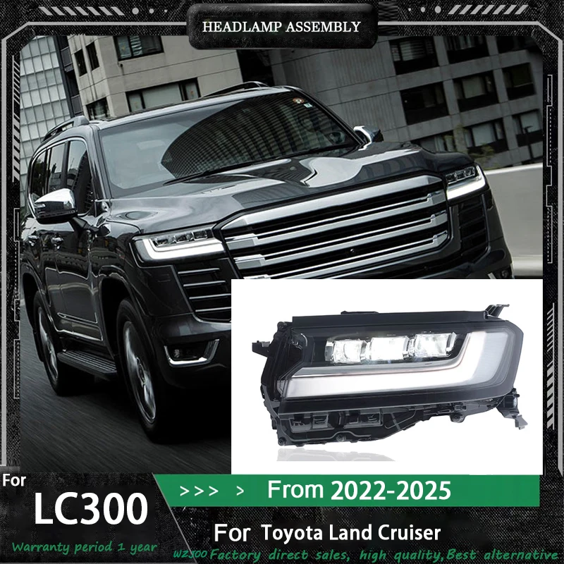 

LED HeadLights for TOYOTA LAND CRUISER LC300 2022-2025 full led DRL Car head lamp Assembly Signal Auto Accessories Modified Lamp