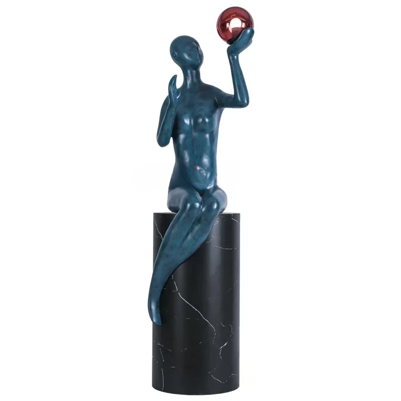 

Art Sculpture Floor-to-ceiling Large Ornament Home Accessories Characters Creative Decorative Lights OfficeHY