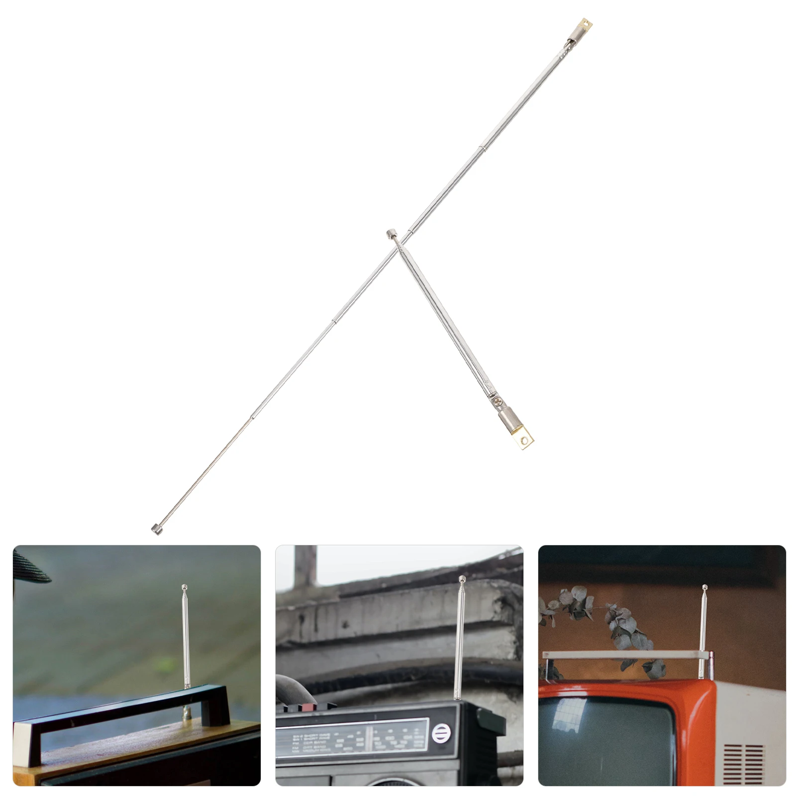 

2pcs Telescopic Antenna For Radio Universal Rugged Exterior Replacement High-Sensitivity Signal Receiver Remote Antenna