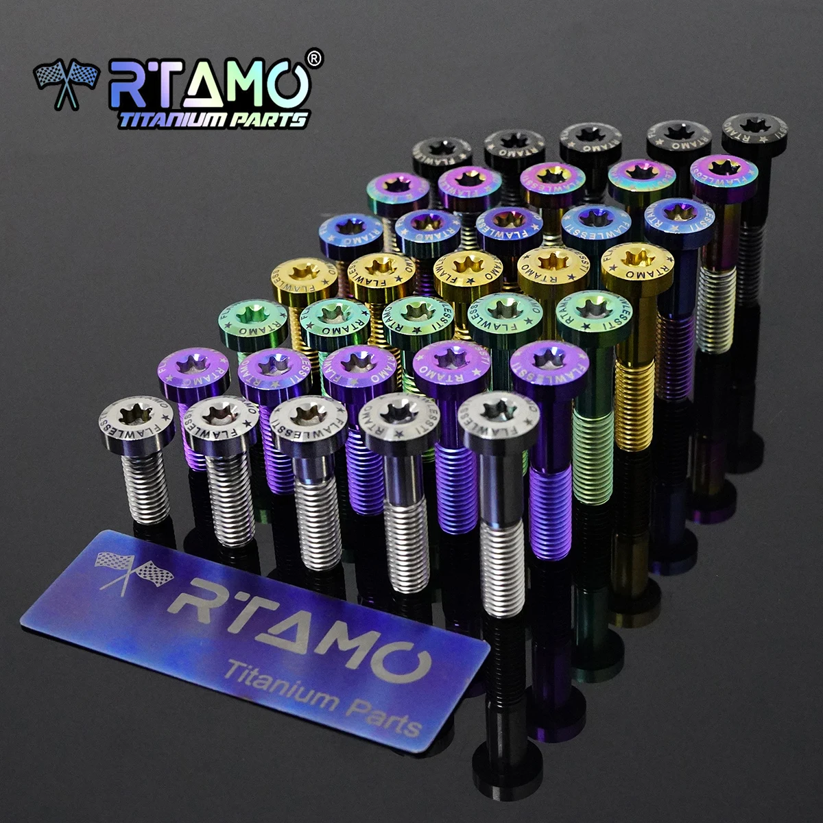 RTAMO Gr5 Titanium Bolt M8X20/25/30/35/40/45/50 1.25Pitch for Bike Motorcycle Modified Dressingup
