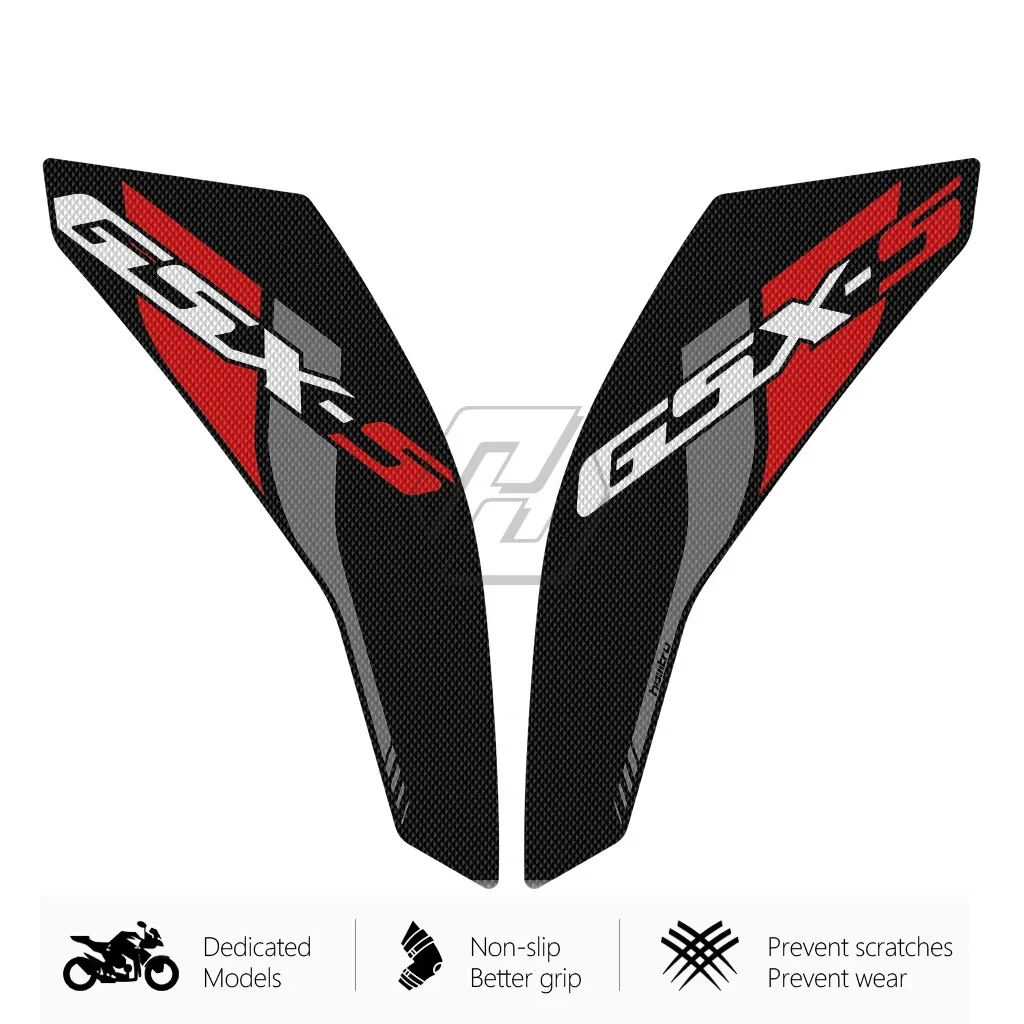ل 2017-2021 سوزوكي GSX-S750 GSXS 750 Z دراجة نارية تعديل الجانب خزان الوسادة ، لوحة جانبية الركبة المضادة للانزلاق وسادة ملصق عدة